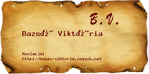 Bazsó Viktória névjegykártya